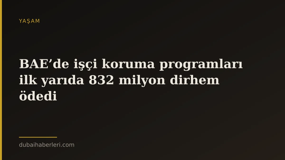 BAE’de işçi koruma programları ilk yarıda 832 milyon dirhem ödedi